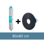 Kit d'installation pour 1 x Fenêtre de toit plat 80x80cm