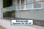 side mount glass balustrade sv55 uf system frameless glass railing with aluminium profile front fix