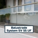 side mount glass balustrade sv55 uf system frameless glass railing with aluminium profile front fix