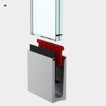 Garde-corps en verre sur mesure à fixation au sol | SV45 UT main courante fixe | Dimensions sur mesure – Image 4