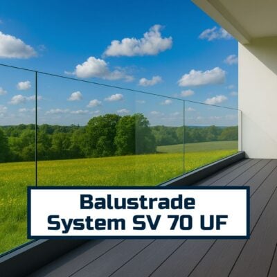 sv70 uf glass balustrade system adjustable glazing front mount aluminium railing with laminated glass