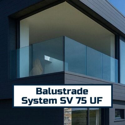 sv75 uf glass balustrade system front mount adjustable glazing aluminium railing with laminated glass