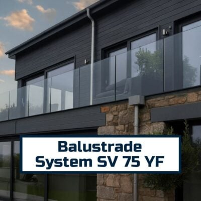 sv75 yf glass balustrade system front mount adjustable glazing aluminium railing with laminated safety glass