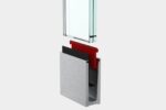 Garde-corps en verre sur mesure à fixation au sol | SV45 UT main courante fixe | Dimensions sur mesure – Image 3