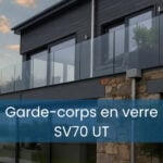 Garde-corps en verre sur mesure à fixation au sol | SV70 UT verre réglable | Dimensions sur mesure